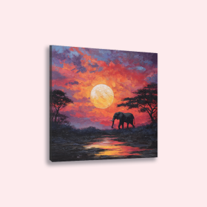 Plexiglas - Olifant zonsondergang