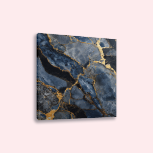 Aluminium - Marmer blauw-goud
